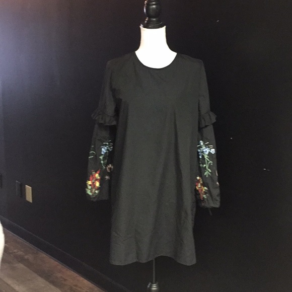 rebellion again Dresses & Skirts - Rebellion again embroidered floral dress nwt